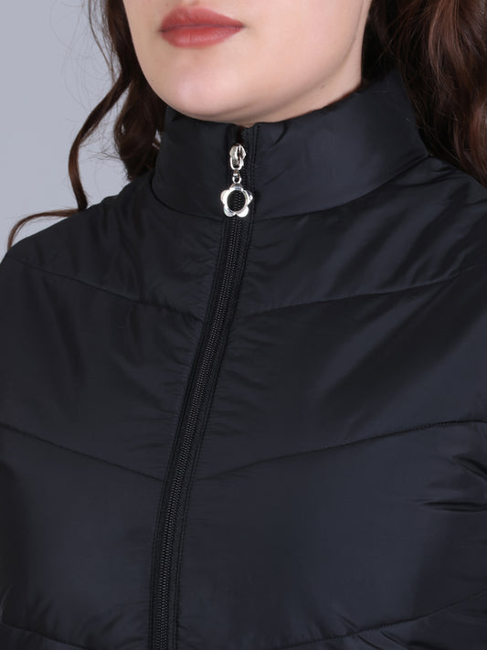 Women's Sleeveless Puffer Jacket Black
