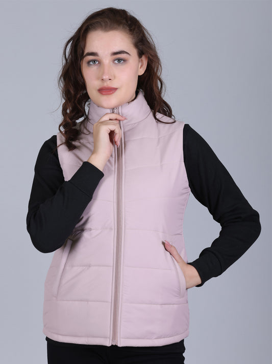 Reversible Jacket for Women Winter Wear With 2 Zip Pocket Pink Denim (0555)
