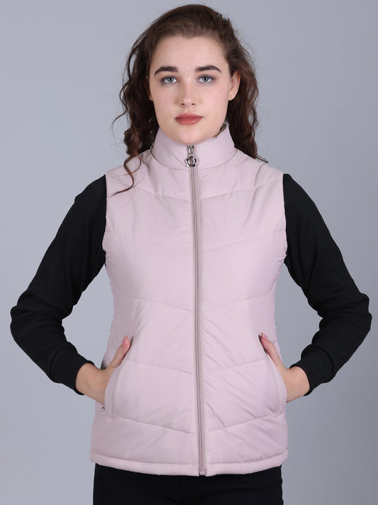Women's Sleeveless Puffer Jacket Pink