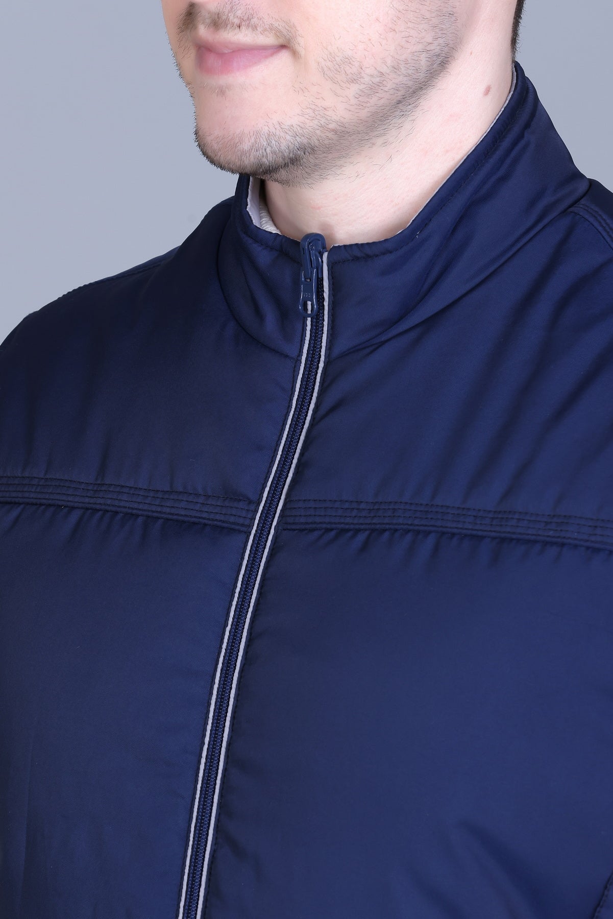 Men Winter Sleeveless Puffer Zipper Jacket