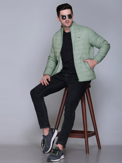 MINT NYLON ZIPPER MEN Puffer Jacket Singal Side Full Sleeve