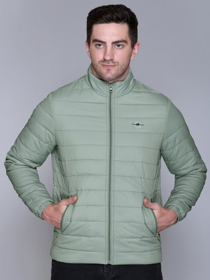MINT NYLON ZIPPER MEN Puffer Jacket Singal Side Full Sleeve