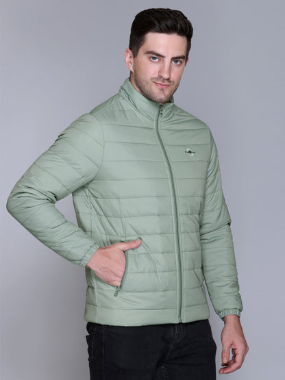 MINT NYLON ZIPPER MEN Puffer Jacket Singal Side Full Sleeve
