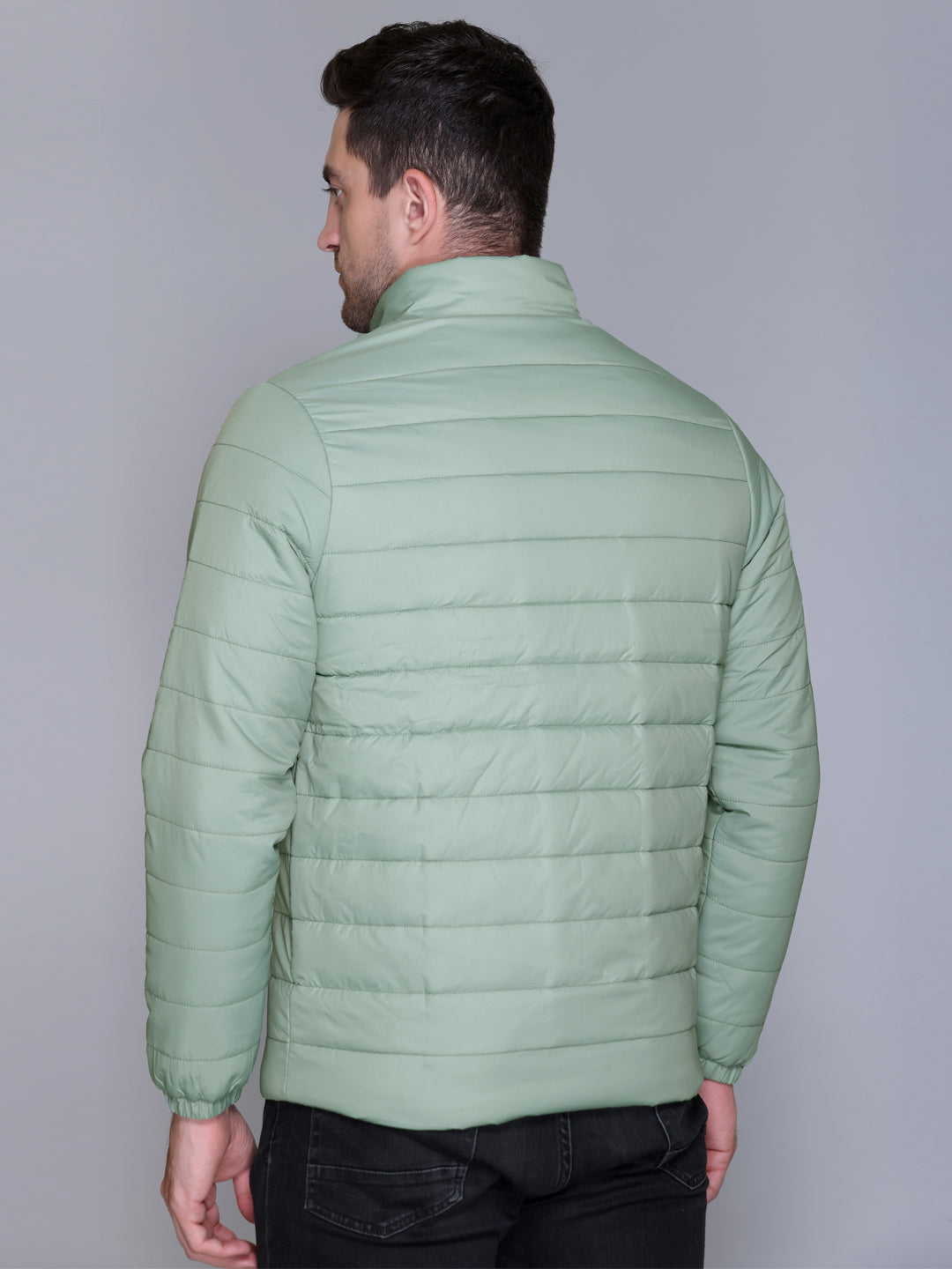 MINT NYLON ZIPPER MEN Puffer Jacket Singal Side Full Sleeve