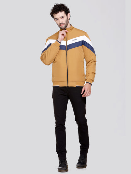 MUSTARD POLYESTER ZIPPER MEN Bomber Jacket Reversible Full Sleeve