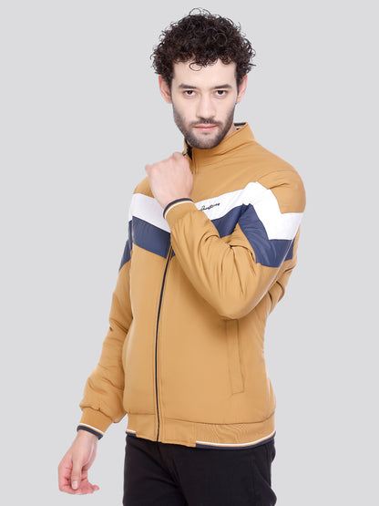 MUSTARD POLYESTER ZIPPER MEN Bomber Jacket Reversible Full Sleeve