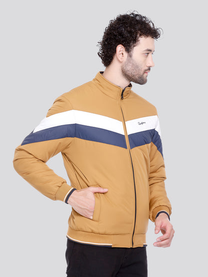 MUSTARD POLYESTER ZIPPER MEN Bomber Jacket Reversible Full Sleeve