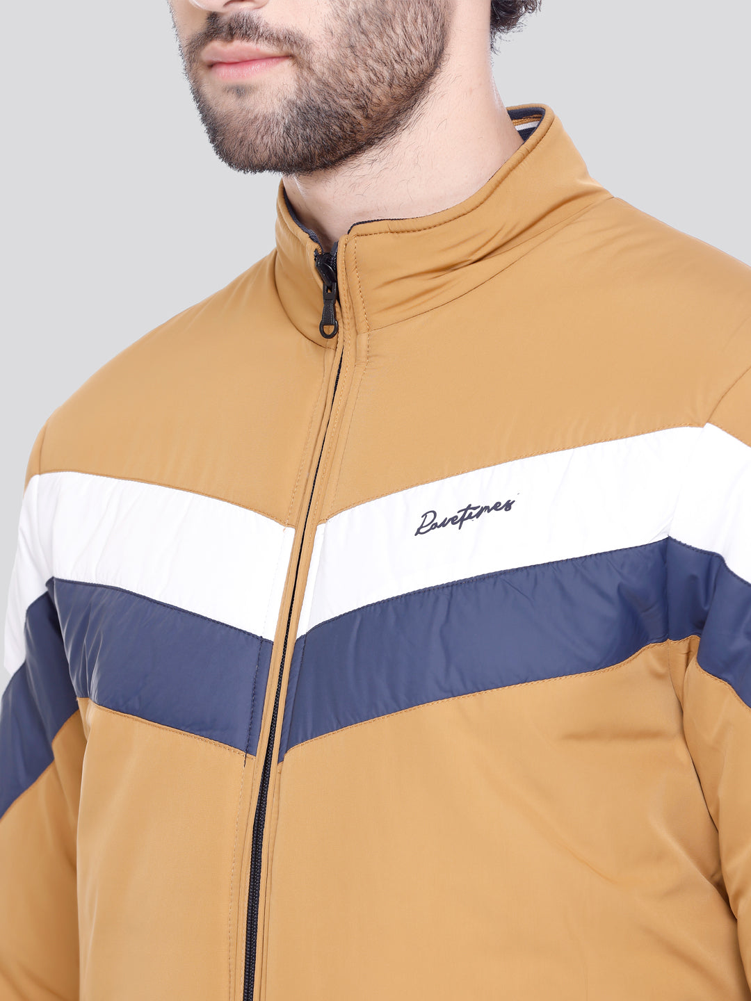 MUSTARD POLYESTER ZIPPER MEN Bomber Jacket Reversible Full Sleeve