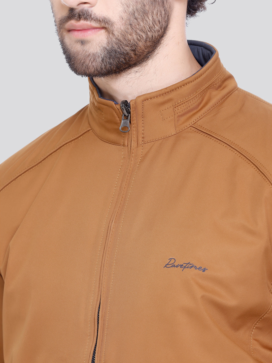 NAVY Imported Fabric ZIPPER MEN Bomber Jacket Reversible Full Sleeve