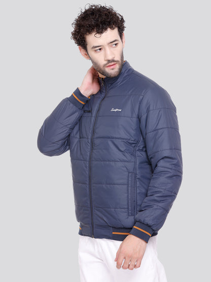 NAVY Imported Fabric ZIPPER MEN Bomber Jacket Reversible Full Sleeve