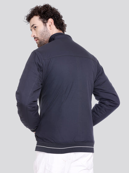 NAVY Imported Fabric ZIPPER MEN Bomber Jacket Singal Side Full Sleeve