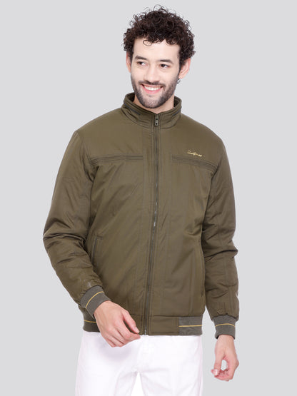 OLIVE Imported Fabric ZIPPER MEN Bomber Jacket Singal Side Full Sleeve