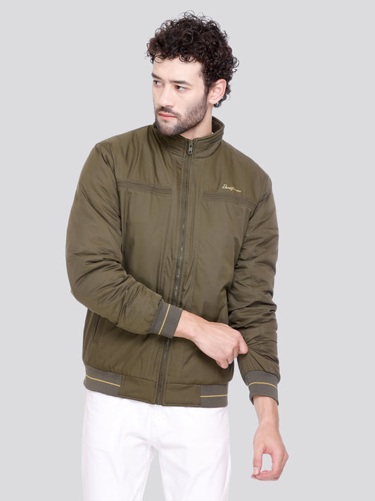 OLIVE Imported Fabric ZIPPER MEN Bomber Jacket Singal Side Full Sleeve