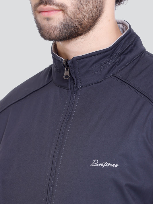 TAN Imported Fabric ZIPPER MEN Bomber Jacket Reversible Full Sleeve